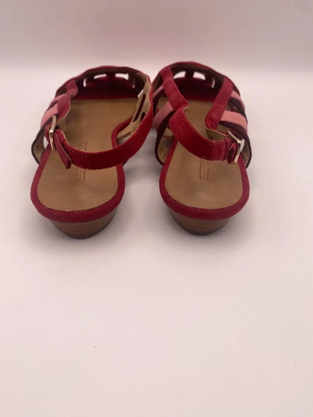 Bernardo Footwear Women Glinda Red Suede Slingback Flat Sz 6.5